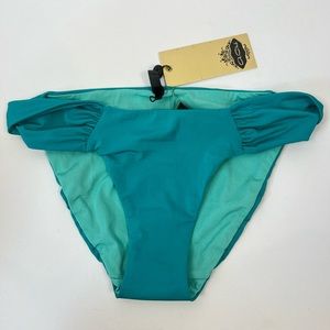 A.Ché Swimwear Twist Reversible Hipster Bikini Bottoms Blue Teal New With Tags